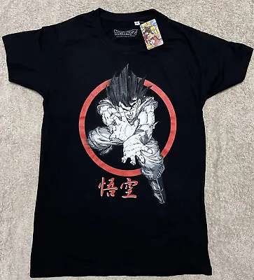 Buy Dragon Ball Z Kamehameha Small S Black Short Sleeve T-shirt NEW Goku Son Saiyan • 8.99£