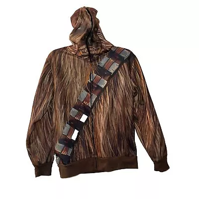 Buy Star Wars Hoodie Chewbacca  Sweatshirt Youth Large Full Zip Wookie B110 • 12.59£