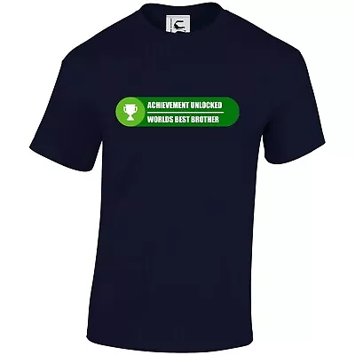 Buy Worlds Best Brother Funny Gamer Gaming Tshirt Achieve Unlocked Adult Teen & Kids • 9.99£