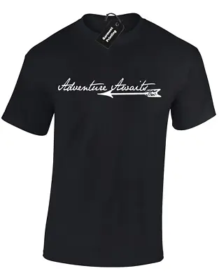 Buy Adventure Awaits Mens T Shirt Unisex Big Sizes 3xl 4xl 4xl Cool Time Design New • 7.99£