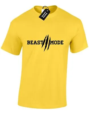 Buy Beast Mode Mens T Shirt Gym Weights Lifting Training Fitness Bodybuilding Top • 8.99£