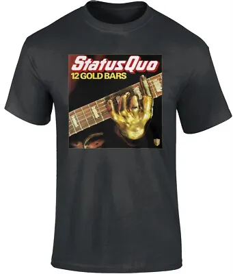 Buy Status Quo - T Shirt - 12 Gold Bars - Essential - Brand New - Sizes Xs - 5xl • 14.99£