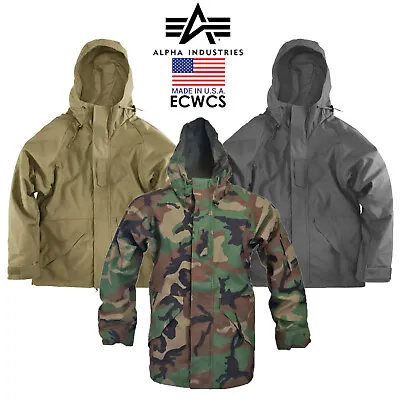 Buy Army Jacket Alpha Industries NYCO Waterproof Hoodie Tactical Military Parka Coat • 59.99£