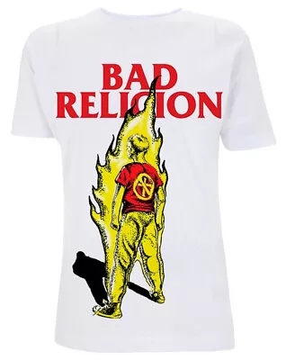 Buy Bad Religion Boy On Fire White T-Shirt - OFFICIAL • 17.69£