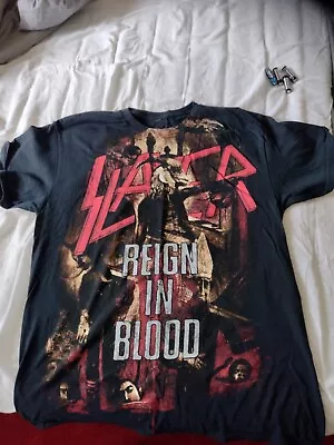 Buy Slayer Reign In Blood T Shirt With Back Print L • 10£