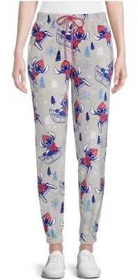 Buy *Disney Women’s Grey Christmas Stitch Joggers Pyjama Bottoms UK Size 20-22 BNWT* • 5£