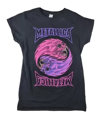 Buy Metallica T Shirt Official Yin Yang Ladies M Slim Fitted Gildan Metal Band Logo • 15.75£