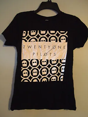 Buy Twenty One Pilots  T-Shirt Mask Print Logo Graphic Tour Concert Size Womens L • 9.47£