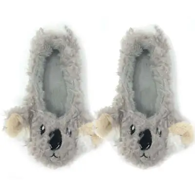 Buy Women's Funny Plush Slippers, Cool Koala, Fuzzy Fluffy Indoor Warm House Socks • 17.09£