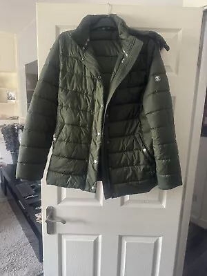Buy Ladies Olive Fiberdown Barbour Jacket Size 18 • 15£