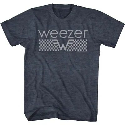 Buy Weezer Checkered W Logo Men's T Shirt Rock Music Merch • 40.90£