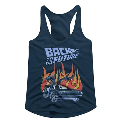 Buy Back To The Future DeLorean Flames Women's T Shirt Fire Car Gulwing Movie Merch • 22.32£