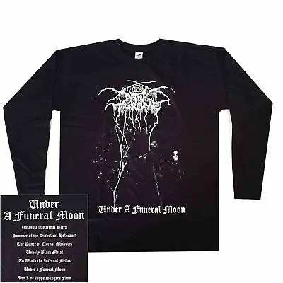 Buy Darkthrone Under A Funeral Moon Album Long Sleeve Shirt S-XXL Official Merch  • 30.99£