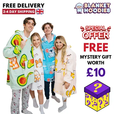 Buy Blanket Hoodies Pattern Premium Oversized Warm Comfy Blanket Mens Womens UK • 23.95£