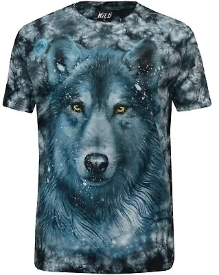 Buy Wolf Eagle Native American Red Indian Glow In The Dark Tye Dye T-Shirt M-3XL • 10.95£