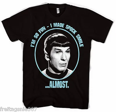 Buy Star Trek Spock Smile T-Shirt Cotton Officially Licensed • 29.80£