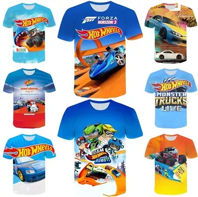 Buy Unisex 3D Hot Wheels Casual Short Sleeve T-Shirt Tee Pullover Top Gifts UK • 10.79£