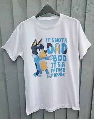 Buy Mens Bluey T-Shirt It's Not A Dad Bod It's A Father Figure New Fathers Day Gift • 12£
