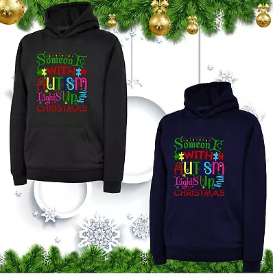 Buy Someone With Autism Lights Up Christmas Hoodie Xmas Autism Awareness Hood Top • 18.99£