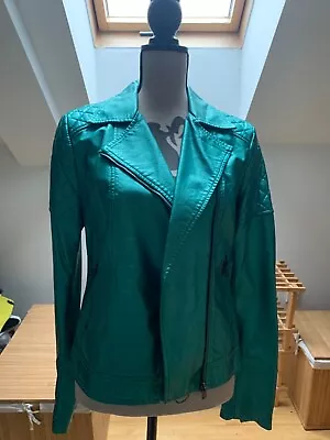 Buy Biker  Jacket M/L, Faux Leather, Metallic Green  • 8.50£