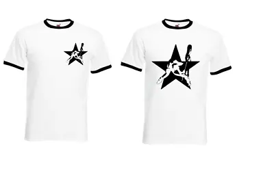 Buy Joe Strummer, The Clash T Shirt, Cotton Ringer,  Old Skool Punk Rock • 13.99£