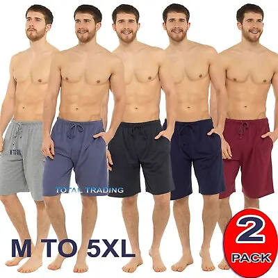 Buy Mens 2 - Pack Sleep Night Wear Pyjamas PJ Bottoms Lounge ShortS WITH POCKETS  • 10.95£