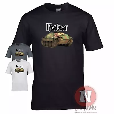 Buy Hetzer Tank Destroyer T-shirt WW2 German Military Armour World Of War Tanks WWII • 13.99£