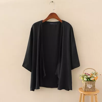 Buy UK Womens Summer Batwing Sleeve Kimono Tops Cardigan Short Sun Coat Jacket Plus • 11.39£
