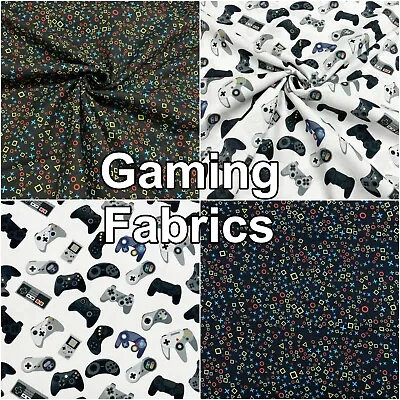 Buy VIDEO GAMING Cotton Fabric Controller Playstation Nintendo Craft Dressmaking • 25.49£