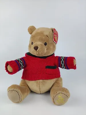 Buy Disney Store 2007 Winnie The Pooh Christmas Red Knitted Jumper Plush/ Soft Toy • 7.68£