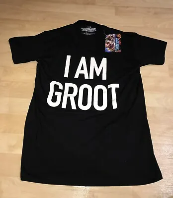 Buy Men's Guardians Of The Galaxy Vol.2 I Am Groot Black T-Shirt - Size Medium • 7.99£