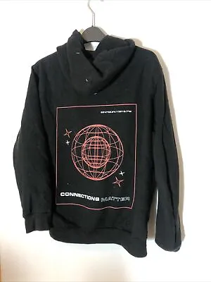 Buy Black Hooded Sweatshirt Men’s XS - Back Print Of Globe • 8£