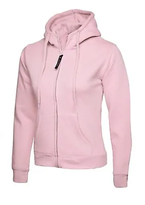 Buy Ladies Full Zip Hoodie Hooded Sweatshirt Lady Fit Size UK 8 To 18 Super Soft  • 15.95£