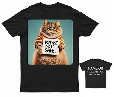 Buy Cautionary Cat T-Shirt – Embrace The Whimsy Maybe Not Safe • 13.95£