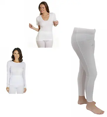 Buy Ladies Thermal Underwear Vest T-Shirt Full Sleeve Top Legging Bottoms Long Janes • 6.99£