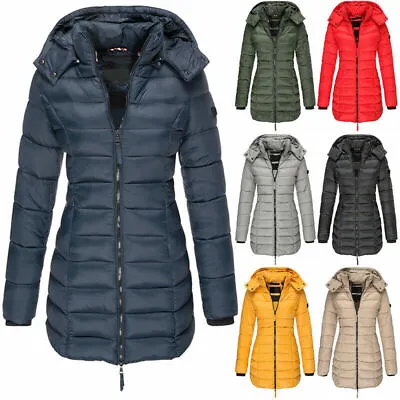 Buy Womens Winter Warm Jacket Puffer Bubble Down Coat Quilted Zip Up Padded Outwear • 30.79£