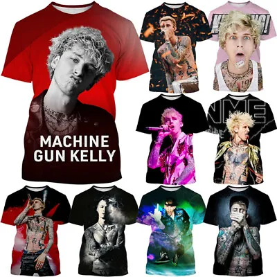 Buy Machine Gun Kelly Hip Hop Casual Women Men T-Shirt 3D Print Short Sleeve Tee Top • 10.79£