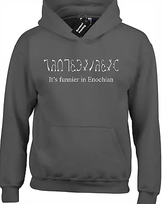 Buy Funnier In Enochian Hoody Hoodie Supernatural Winchester Dean Sam Brothers • 16.99£