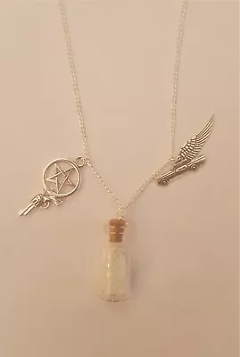Buy Supernatural Multi-charm's 15 1/2  Silver Necklace/Pendant • 6.75£