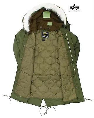 Buy Fishtail Parka Original Alpha Industries M65 Jacket Padded Hooded Army Coat New • 169.99£