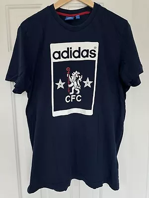 Buy Rare Chelsea Adidas Originals Trefoil Football T Shirt Size Large Vintage 70s • 8.99£