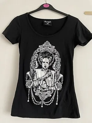 Buy Women's Restyle Bride Of Frankenstein Gothic Fitted T-Shirt Size XS • 5£