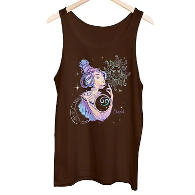 Buy Cancer Queen Sun And Moon Women's T-shirt Zodiac Symbol Cancerian Horoscope Star • 15.99£