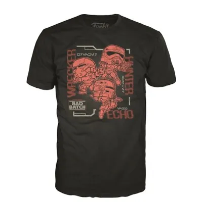 Buy Star Wars Funko Pop Tee! T-Shirt The Bad Batch Link Up Size XXL 2XL Black New • 17.95£