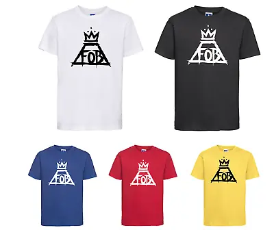 Buy Fall Out Boy Fob Music Tour Music Indie Crown Logo Adults Kids T Shirt Top Gift • 8.49£