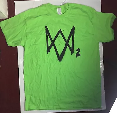 Buy Watch Dogs 2 Green T-Shirt Official Promo Ubisoft Size Large L Cotton New • 4.99£