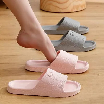 Buy Womens Mens Cute Anti-Slip Slippers Ultra Soft Cloud Sandals Bathroom Home Shoes • 5.99£