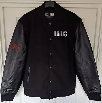 Buy NEW Guns N Roses Varsity Jacket Leather Embroidered Official Merch Men's Size XL • 54£