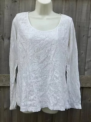 Buy Size 16 Cream Fat Face Long Sleeve Top With Lace Detail To The Front  • 0.99£