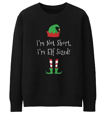 Buy I'm Not Short I'm Elf Sized Christmas Jumper Ugly Funny Xmas Men Women Kid JC1 • 24.99£